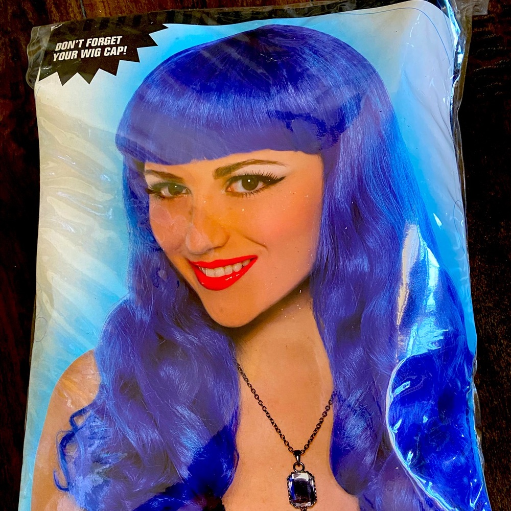Listing expired Blue synthetic wig